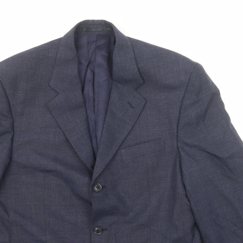 Harewood Mens Blue Polyester Jacket Suit Jacket Size 38 Regular