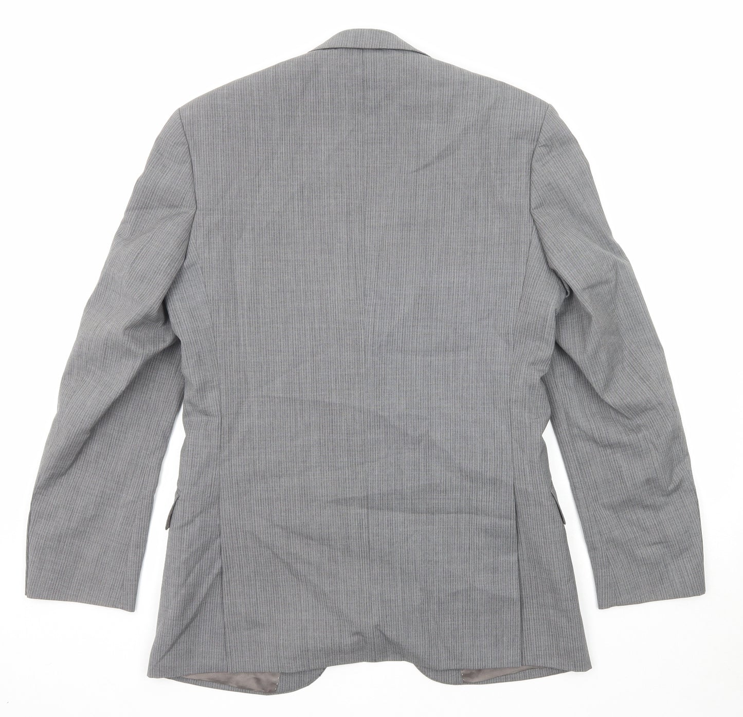 Burton Mens Grey Wool Jacket Suit Jacket Size 36 Regular
