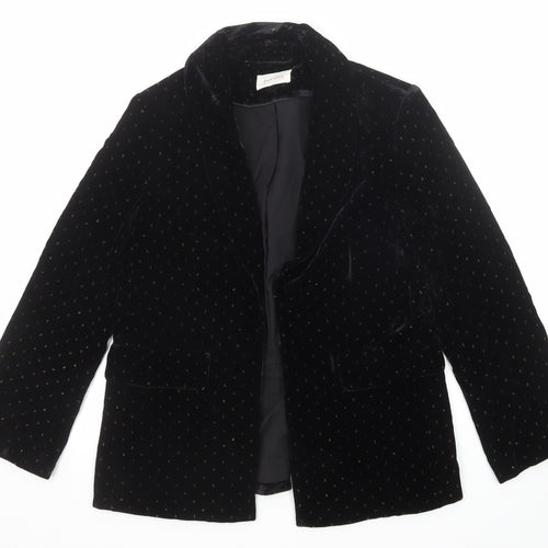 Marks and Spencer Womens Black Geometric Jacket Blazer Size 10