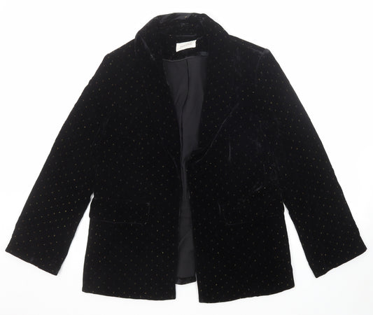 Marks and Spencer Womens Black Geometric Jacket Blazer Size 10