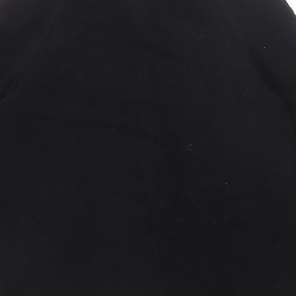 Lampert Womens Black Pea Coat Coat Size 10 Button