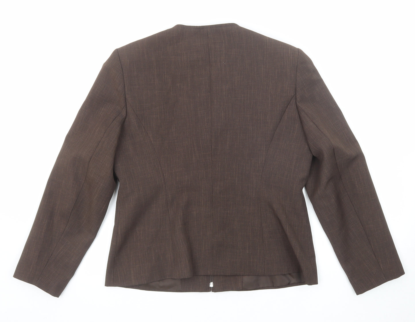 Berkertex Womens Brown Jacket Blazer Size 12 Zip