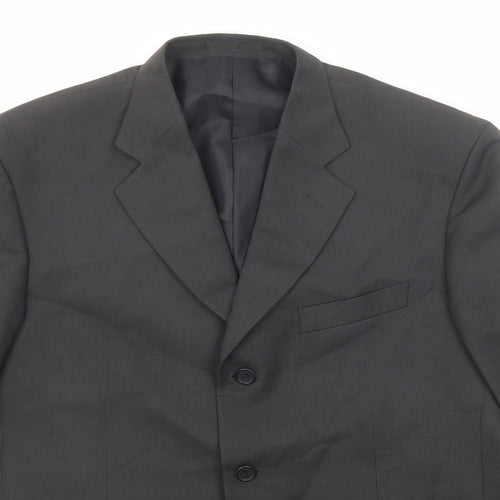 Savatini Mens Black Polyester Jacket Suit Jacket Size 42 Regular