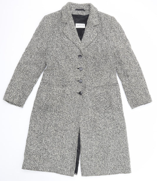 Basler Womens Black Overcoat Coat Size 12 Button