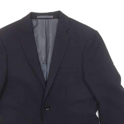 Marks and Spencer Mens Black Wool Jacket Suit Jacket Size 36 Regular
