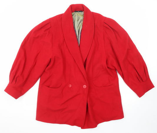 C&A Womens Red Jacket Size 14 Button