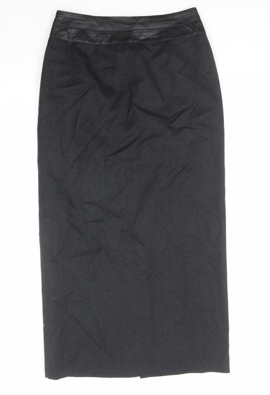 Michael Ambers Womens Grey Polyester Straight & Pencil Skirt Size 10 Zip
