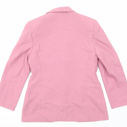 St Michael Womens Pink Polyester Jacket Blazer Size 12