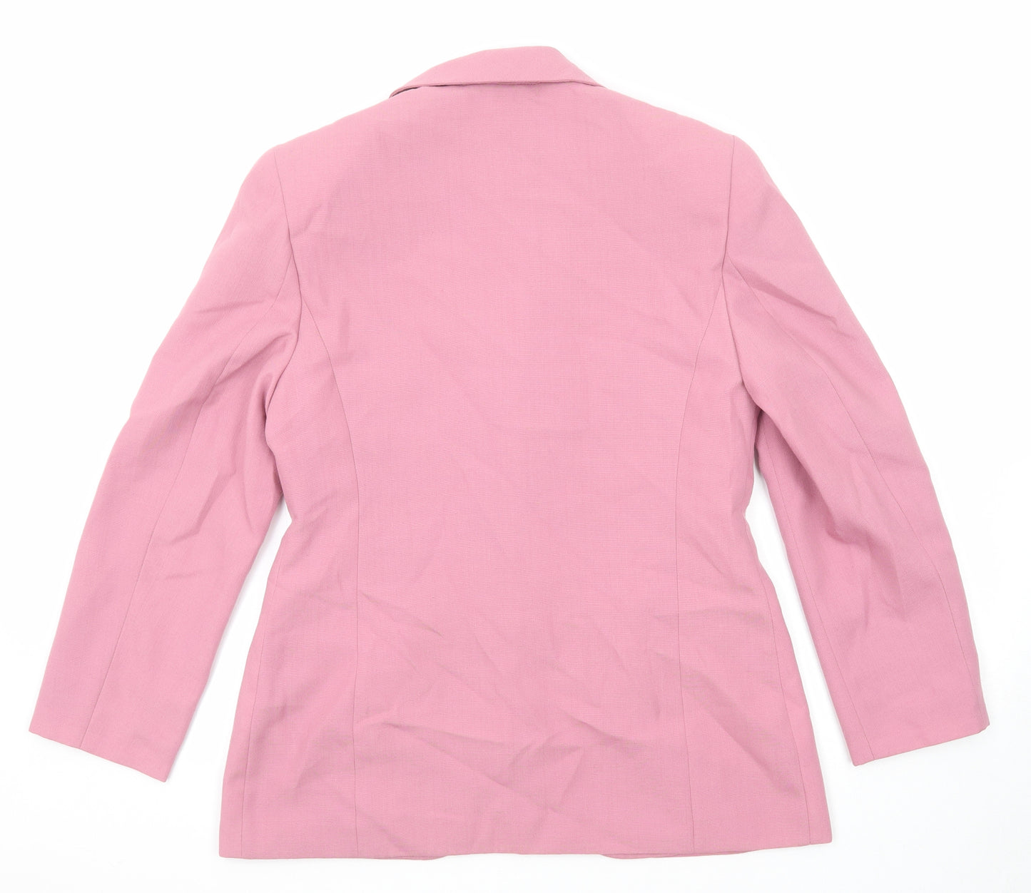 St Michael Womens Pink Polyester Jacket Blazer Size 12