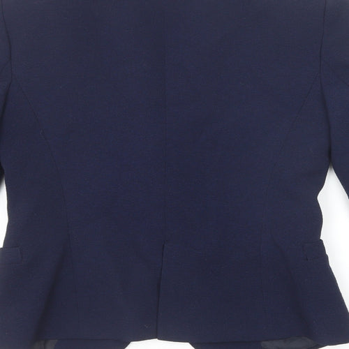 Zara Womens Blue Jacket Blazer Size S Button