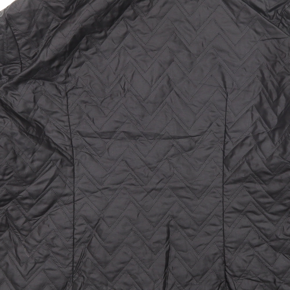 Superior Womens Black Quilted Jacket Size 16 Zip