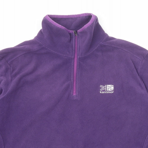 Karrimor Womens Purple Polyester Pullover Sweatshirt Size 12 Zip