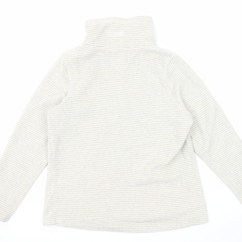 Regatta Womens Grey Striped Polyester Pullover Sweatshirt Size 16 Zip