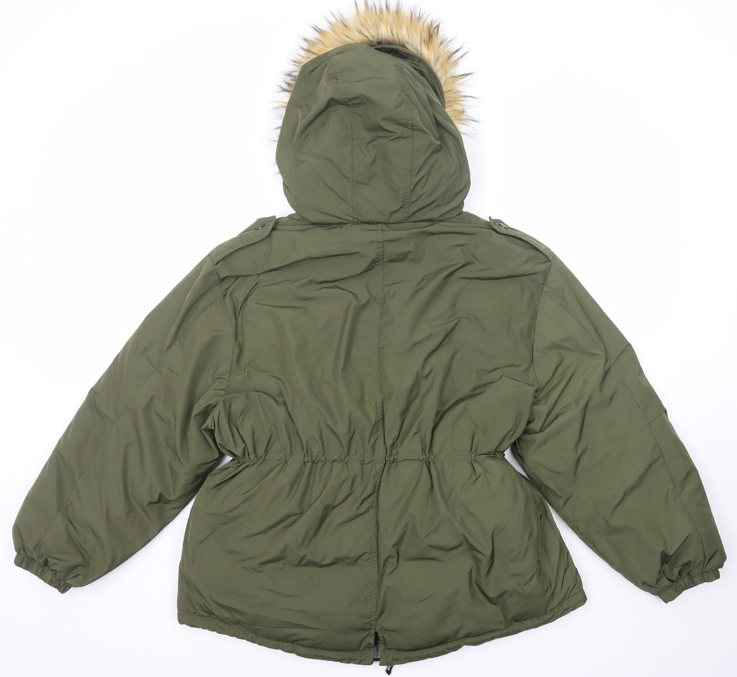 Warehouse Womens Green Jacket Size 12 Zip