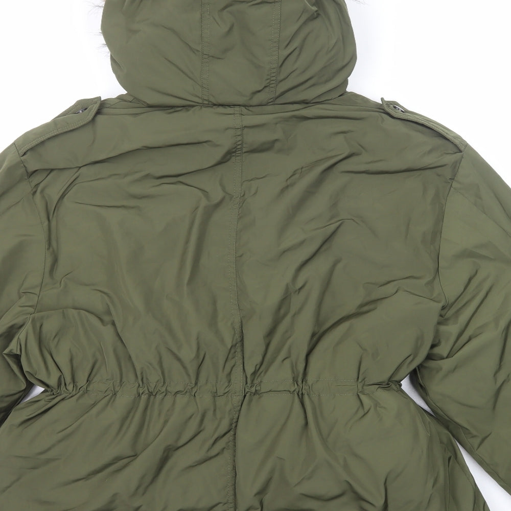 Warehouse Womens Green Jacket Size 12 Zip