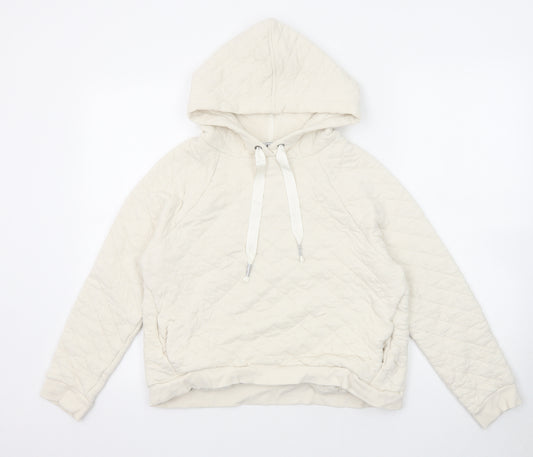 NEXT Womens White Cotton Pullover Hoodie Size S Pullover