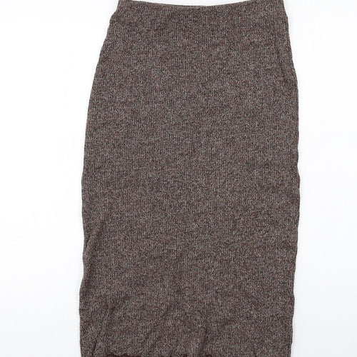 Pull&Bear Womens Brown Cotton Bandage Skirt Size S