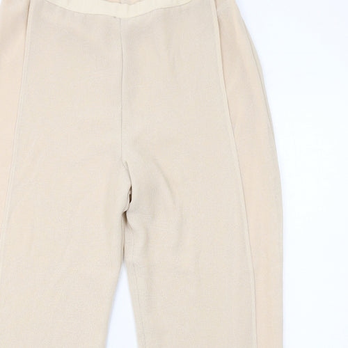 FOSBY Womens Beige Polyester Trousers Size 16 Regular