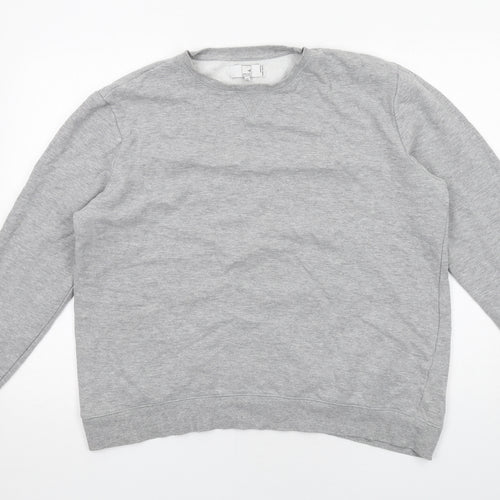 Meraki Mens Grey Cotton Pullover Sweatshirt Size 3XL