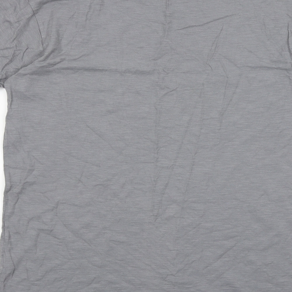 Topman Mens Grey Cotton T-Shirt Size 2XL Round Neck