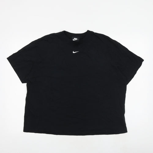 NEXT Womens Black 100% Cotton Basic T-Shirt Size L Crew Neck
