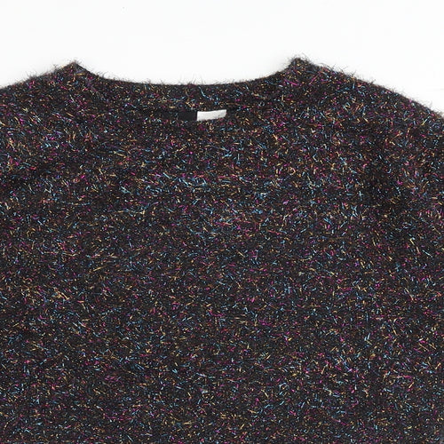 H&M Womens Multicoloured Round Neck Polyester Pullover Jumper Size XS