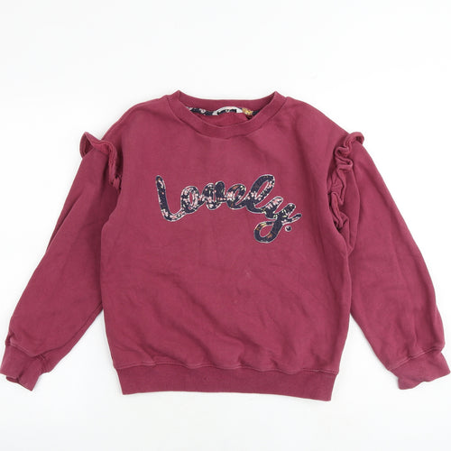 Oasis Girls Pink Cotton Pullover Sweatshirt Size 13 Years Pullover - Lovely