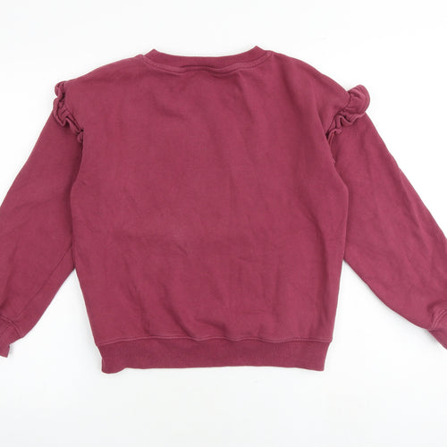 Oasis Girls Pink Cotton Pullover Sweatshirt Size 13 Years Pullover - Lovely