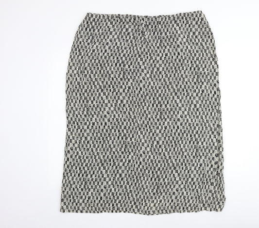 Marks and Spencer Womens Multicoloured Geometric Viscose Straight & Pencil Skirt Size 22