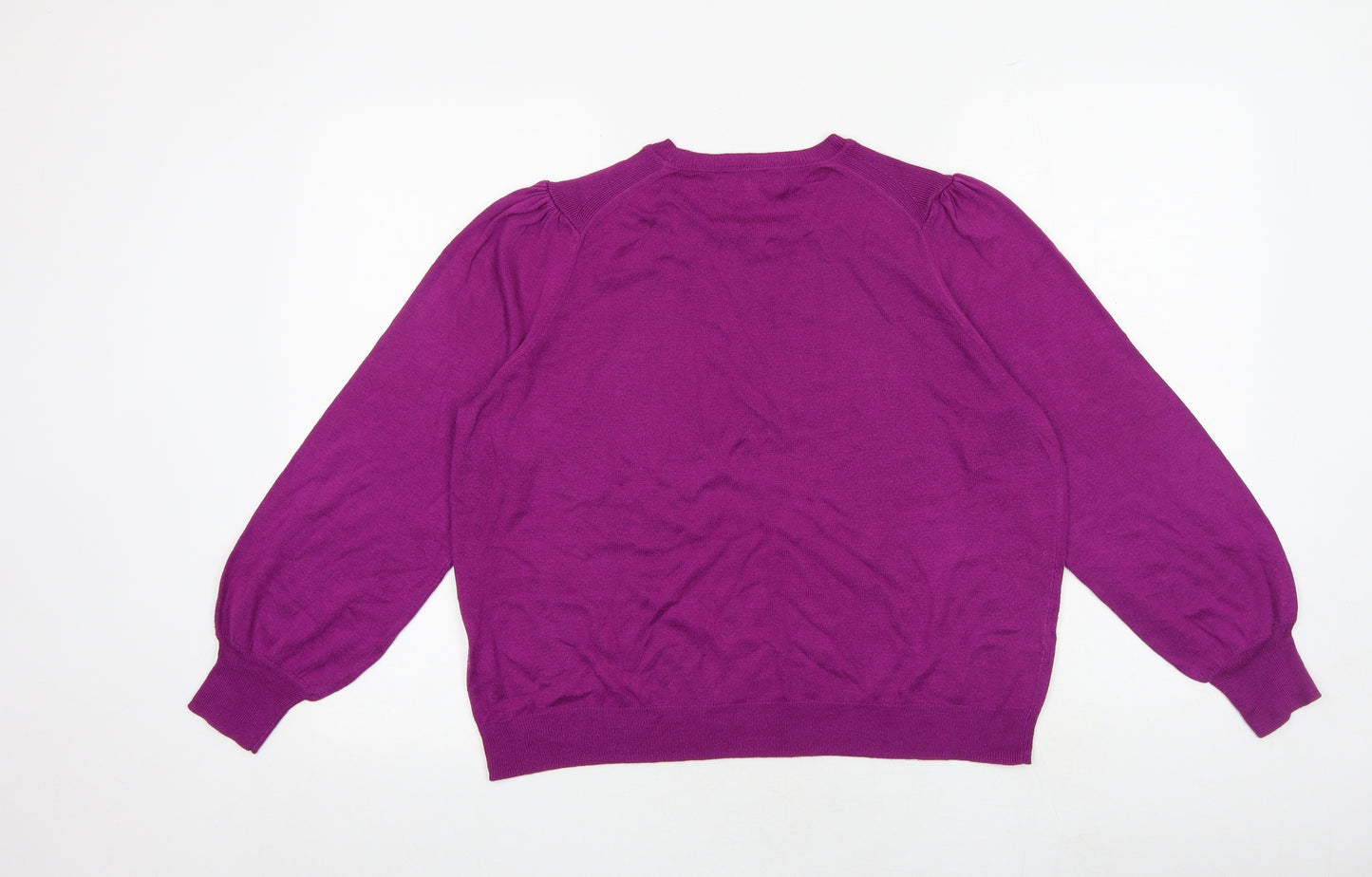 NEXT Womens Purple Round Neck Polyester Pullover Jumper Size L