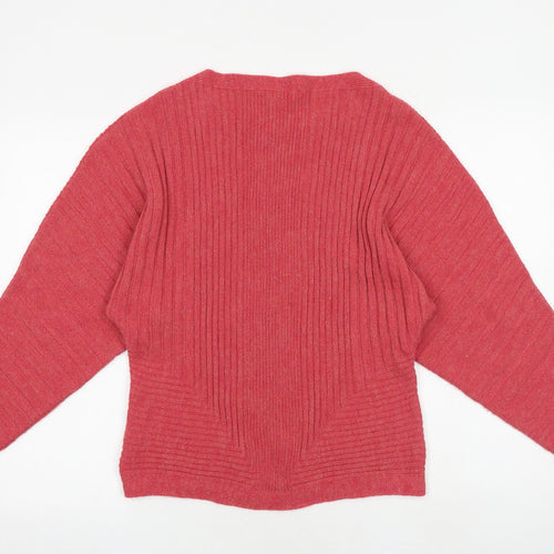 NEXT Womens Pink Round Neck Acrylic Pullover Jumper Size S