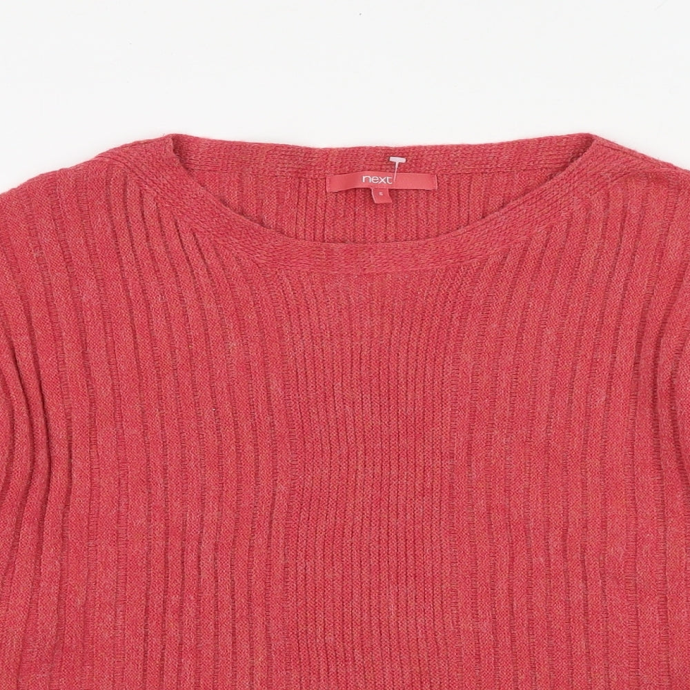 NEXT Womens Pink Round Neck Acrylic Pullover Jumper Size S