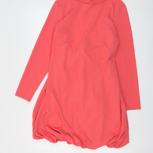 ASOS Womens Pink Polyester A-Line Size 16 Round Neck Pullover