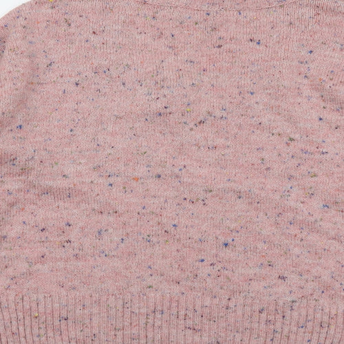 NEXT Womens Pink Scoop Neck Acrylic Pullover Jumper Size 14