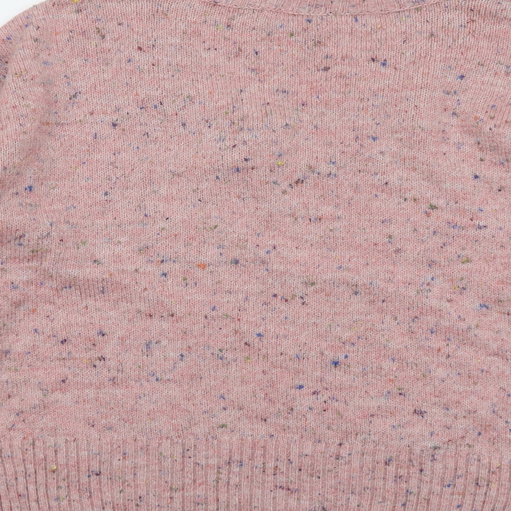 NEXT Womens Pink Scoop Neck Acrylic Pullover Jumper Size 14