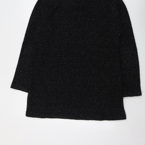 NEXT Womens Black Round Neck Acrylic Pullover Jumper Size 16