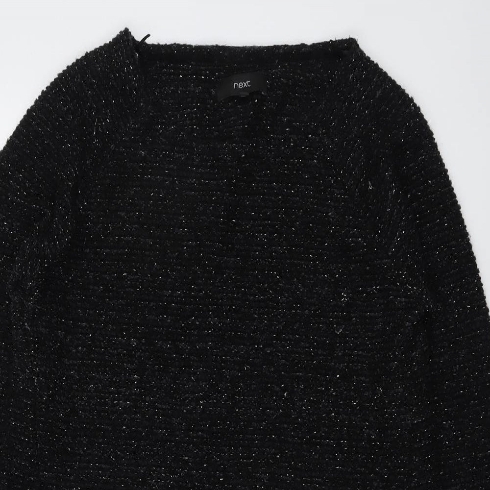 NEXT Womens Black Round Neck Acrylic Pullover Jumper Size 16