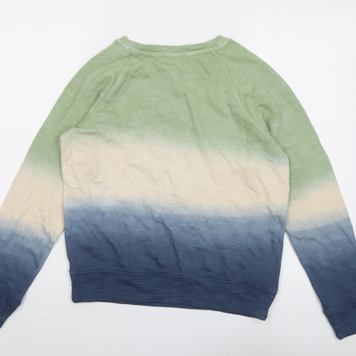 Marks and Spencer Womens Multicoloured Colourblock Cotton Pullover Sweatshirt Size 8 Pullover - Ombre effect