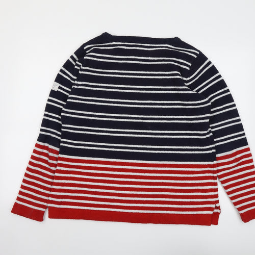 Joules Womens Multicoloured Round Neck Striped Polyester Pullover Jumper Size 16