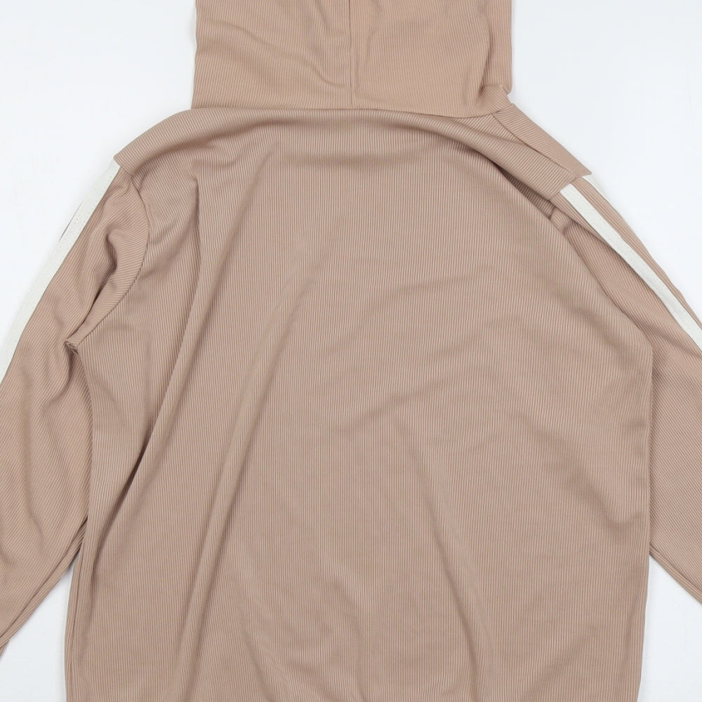 Boohoo Womens Beige Polyester Pullover Hoodie Size 10 Pullover