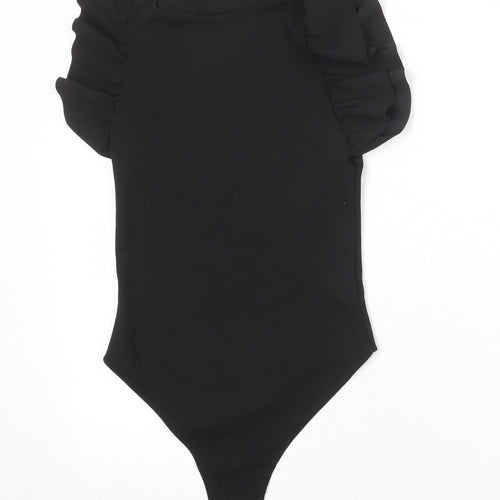 I SAW IT FIRST Womens Black Polyester Bodysuit One-Piece Size 6 Snap
