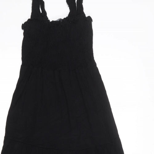Cameo Rose Womens Black Viscose Maxi Size 8 Square Neck Pullover