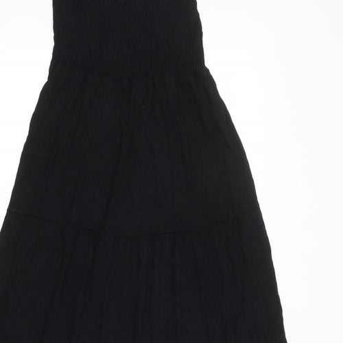 Cameo Rose Womens Black Viscose Maxi Size 8 Square Neck Pullover