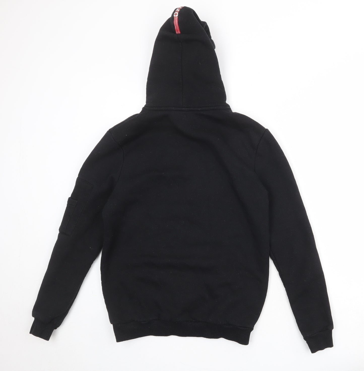 Boohoo Mens Black Cotton Pullover Hoodie Size XS - Official Man
