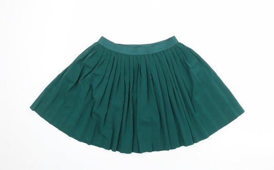 Divided by H&M Womens Green Polyester Pleated Skirt Size 12
