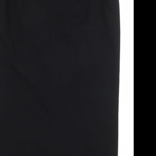 Ann Harvey Womens Black Polyester Straight & Pencil Skirt Size 16 Zip