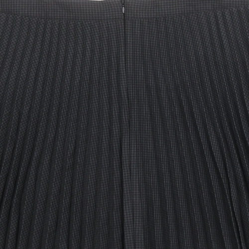 NEXT Womens Grey Polyester Pleated Skirt Size 18 Zip