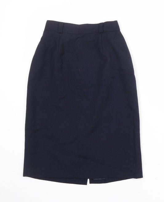 Hammels Womens Blue Polyester Straight & Pencil Skirt Size 8 Zip