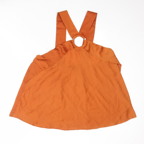 NEXT Womens Orange Polyester Camisole Tank Size 20 V-Neck - Ring Detail