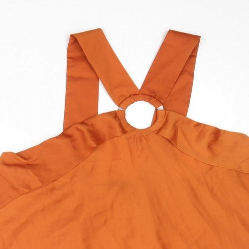 NEXT Womens Orange Polyester Camisole Tank Size 20 V-Neck - Ring Detail